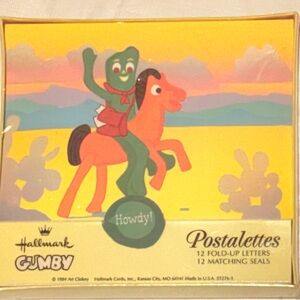 1984 HALLMARK GUMBY POKEY POSTALETTES NEW IN ORIGINAL PACKAGE BY ART CLOKEY
